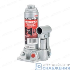 Домкрат гидравл.бутылочный, 2т, h подъема 181-345мм, MATRIX 50715