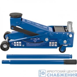 Домкрат гидравл.подкатной, 3т, h подъема 130-465мм, быстрый подъем, профессиональный STELS 51133