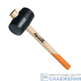 Киянка резиновая, 450г черная резина, деревянная рукоятка SPARTA 111505