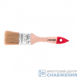 Кисть плоская, 38мм "Стандарт" натуральная щетина, деревянная ручка MATRIX 82525