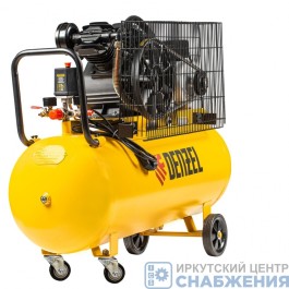 Компрессор воздушный DENZEL рем.привод 2.2кВт, 370л/мин, ресивер 100л, BCV2200/100