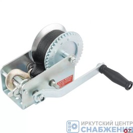 Лебедка шестеренчатая, тяга - 0.8т, ленточная, L-9.5м, MATRIX 522715