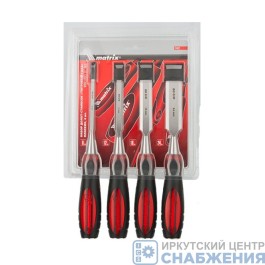 Набор долот-стамесок плоских "Тигровый глаз" (6-12-18-24мм) MATRIX 24432