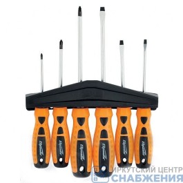 Набор отверток CrV "POINT" двухкомпонент.рукоятки 6шт SPARTA 11782