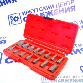 Набор экстракторов М3-14мм 1/8"-1/2" 15 пр. в кейсе JTC-4639