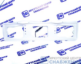 Рамка под номер, пластик, подсветка, белая АВ001-б