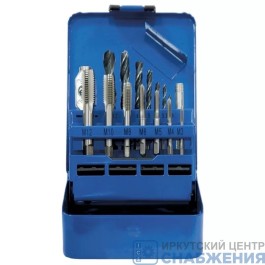 Набор сверел (2.5-10.2) и метчиков(М3-М12) 15предм. СИБРТЕХ 77305
