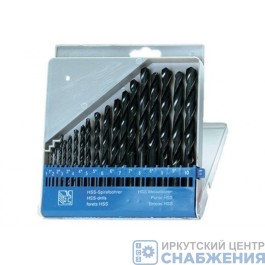 Набор сверел по металлу 1-10мм, HSS, 19шт, пласт.бокс, ц/х SPARTA 723705