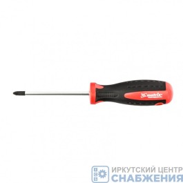 Отвертка PZ2.0х100мм Profi, сталь S2 двухкомп.ручка, MATRIX 11870