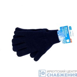 Перчатки трикотажные акрил двойные синий СИБРТЕХ 68685