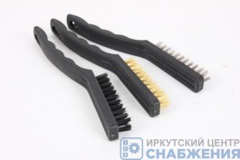 Набор щеток 3 шт, металлические, с пласт.ручкой, большие, MATRIX 74863