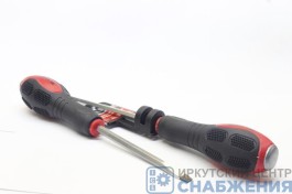 Отвертка ударная SL6х100мм CrV двухкомпонентная рукоятка MATRIX 19115