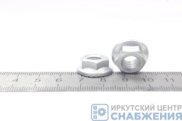 Гайка М 8х1.25 с зубчатым буртиком (уп.100) (кл. пр 4) БелЗАН 1/38322-019