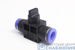 Фитинг с краном трубка ПВХ D=12мм АТ10787