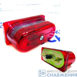Фонарь освещения номерного знака, пластик красный без лампы ТехАвтоСвет ФП131-01