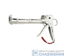 Пистолет для герметика 310мл полуоткрытый, хром зубчатый шток 7мм Matrix 88640