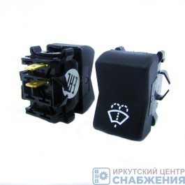 Выключатель стеклоочистителя и стеклоомывателя 24В КНОПКА КАМАЗ ЕВРО, МАЗ ЕВРО, АВАР 3842.3710-11.18М