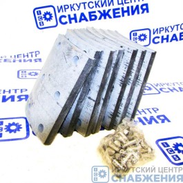 Накладка тормозная МАЗ H-140 задняя ось с заклепками к-т 8 шт 500-3502105 АККОР