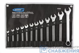 Набор ключей комбинированных, 6-22мм, 12шт, CrV холодный штамп, сумка GROSS 15149