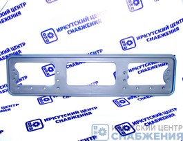 Рамка под номер, пластик, средняя серая АВ006-с