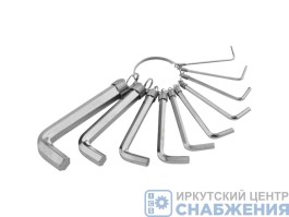Набор шестигранников, HEX 1.5-10мм, никелированные на кольце 10пр. SPARTA 112685