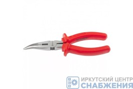 Длинногубцы 200мм Standart, изогнутые, красные рукоятки MATRIX 17496