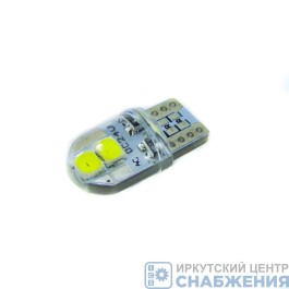 Светодиод 24V T10 4smd size-3030 Crystal (уп.10) Crystal КЭП 8701