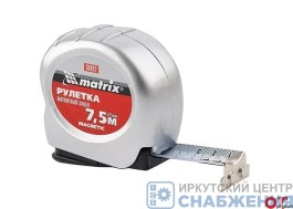Рулетка, 7.5мх25мм, обрезин.корпус MATRIX, 31012
