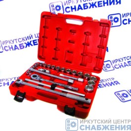 Набор торцевых головок 12гр. 1/2" 10-32мм, платисковый кейс 24пр. JTC-T424B