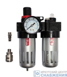 Регулятор давления воздуха MF-3 с лубрикатором и фильтром, разъем EURO QUATTRO ELEMENTI 771-053