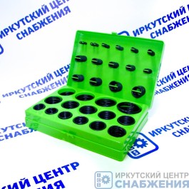 Набор резиновых колец 30 размеров 382шт зеленый (5D) НБР01F
