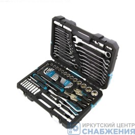 Набор инструмента, 6гр. 1/4", 1/2" CrV, 120 зубьев, пластик.кейс, 78 пр GROSS 14148