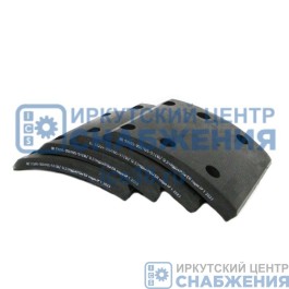 Накладка тормозная КАМАЗ 53215, 65115 (13-) сверленая расточен.(к-т 8шт) + заклепки MEGAPOWER 350-33-012