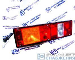 Фонарь задний левый с подсветкой 24В КАМАЗ ЕВРО МАЗ УРАЛ ЗИЛ без бокового габарита со жгутом с лампой ТехАвтоСвет