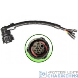 Разъем байонетный угловой на 7 проводов "мама", с кабелем и клеммами 32000327/680081