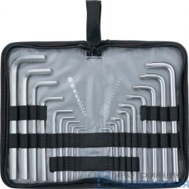 Набор шестигранников, НЕХ-TORX 1.5-10 мм Т10-Т50 CrV удлиненные 18пр. MATRIX 12315