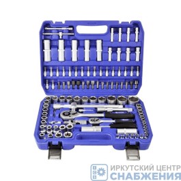 Набор инструмента, 6гр. 1/4", 1/2", 5/16" пластик.кейс 108 пр. ПРОФИ БАК.07001 БелАК