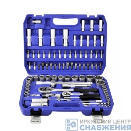 Набор инструмента, 6гр. 1/4", 1/2", 5/16" пластик.кейс 94 пр. ПРОФИ БАК.07002 БелАК