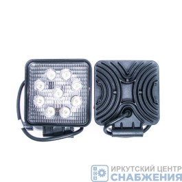 Фара противотуманная OFF-Road 9диодов 27W квадрат рассеиваемый свет, 106*106*32, ТН-W0127Е-F Flood Basic