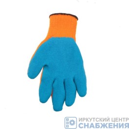 Перчатки ЗУБР УРАЛ трикотажные х/б обливная ладонь из латекса L-XL