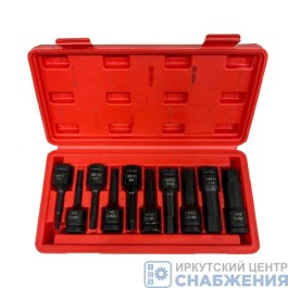 Набор торцевых ударных головок-бит 6гр. 1/2" Н5-Н19мм L=78мм, пластик.кейс 10 пр. SONGRUI SG-52212-519S