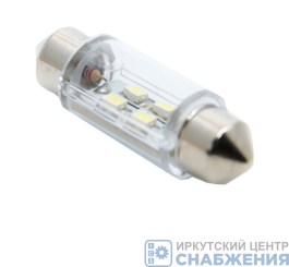 Светодиод АС 24-10 салона, 24Т11 L-36/38, 4SMD 3528 белый МАЯК