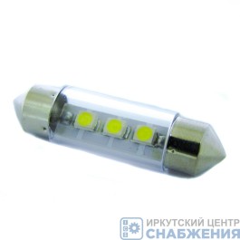 Светодиод АС 12-10 салона 12Т11 36/38-W3SMD белый, все а/м (уп.10), МАЯК 12T11X36-W3SMD