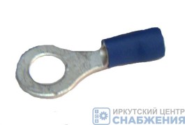 Клемма кольцевая D-6мм с изоляцией, синяя, сечение до 2.5мм2 (уп.100) 12000264