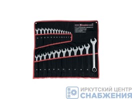 Набор ключей комбинированных, 6-32мм 25шт, полированный хром, сумка MATRIX 15425