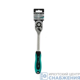 Ключ-трещотка 1/2", 72зуба, с быстрым сбросом, матовый хром STELS 14043