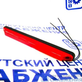 Фонарь габаритный LED-12 ЯРКОН полоски высокие с рефлектором красный матовый "Неон" 12/24V АС.002.3731-12.01