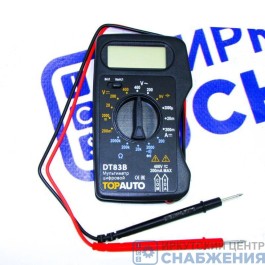 Мультиметр цифровой, звуковая прозвонка цепи, интегрированные щупы TOPAUTO DT83B