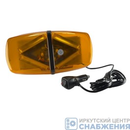 Маяк проблесковый 10-30V L=310мм, H=80мм LED 2 магнита+болты, в прикуриватель, люстра 682