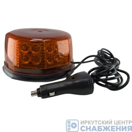 Маяк проблесковый 10-30V на магните, H-80мм, D-165мм, LED в прикуриватель, 8граней MOXI